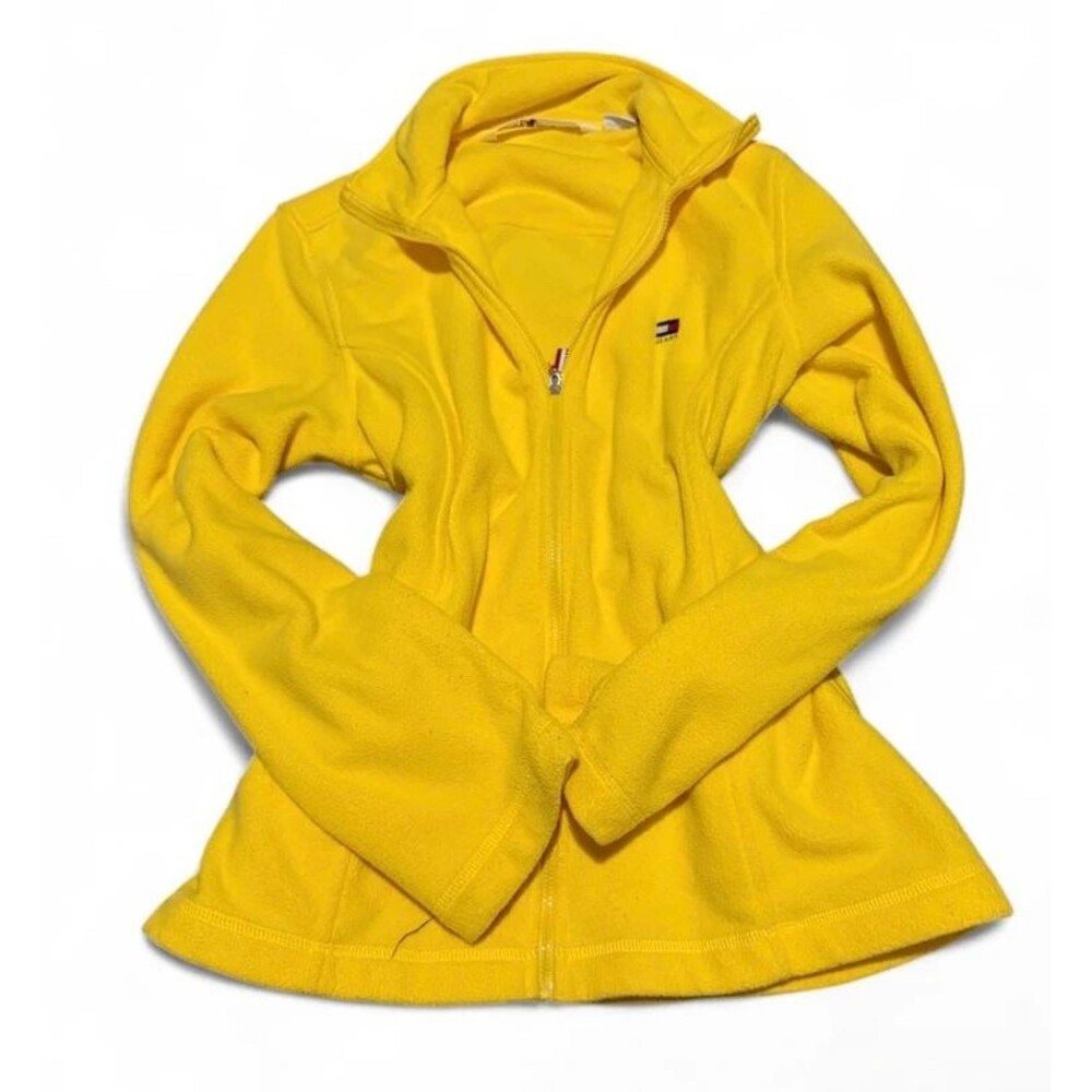 Yellow Tommy Hilfiger Jeans Fleece Zip Up Jacket